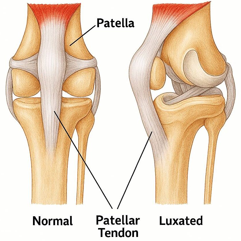 Patellaluxatie bij de hond